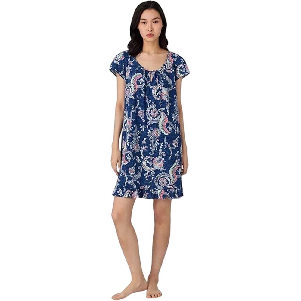 Ralph Lauren Flutter Sleeve Keyhole Neck Boho Nightgown Size 3X